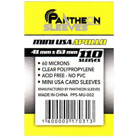 Протекторы Pantheon Sleeves Apollo USA mini стандарт (110 шт., 41x63 мм)